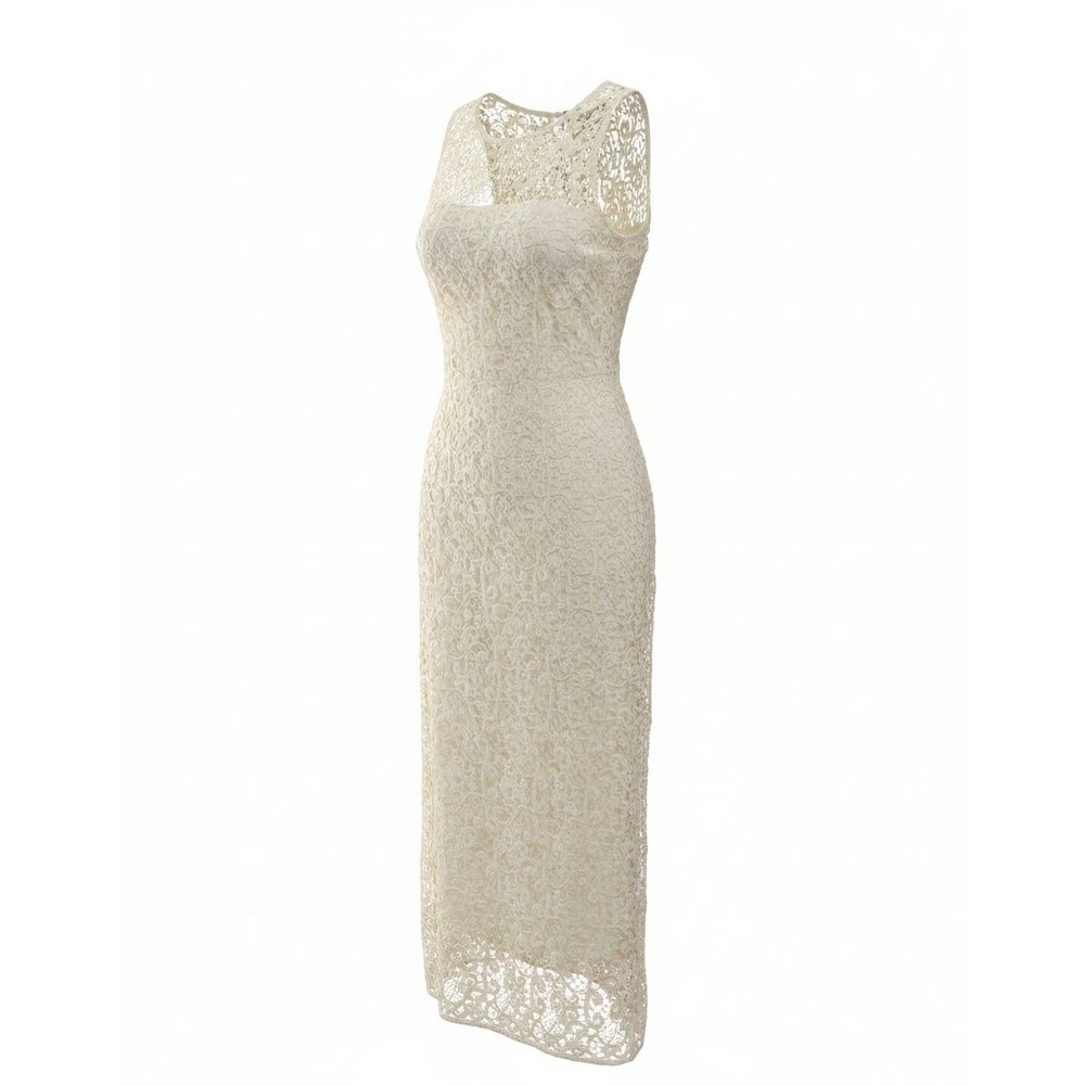 Alpha Studio Women's White Sleeveless Shift Dress Size 46 NWT